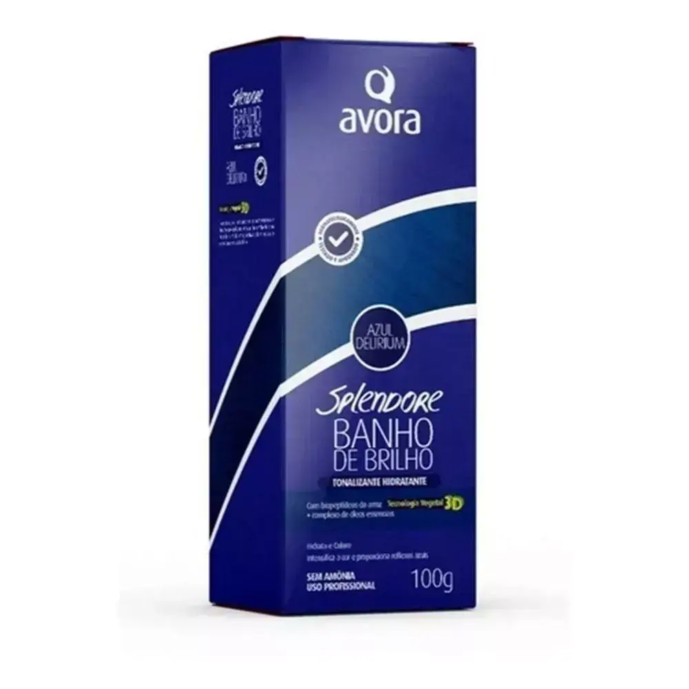 Tonalizante Avora Banho de Brilho Azul Delirium 100g