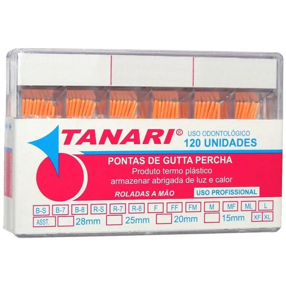 Cone de Guta Percha Acessoria 28mm - Tanari - L (Cód. 25.0555)