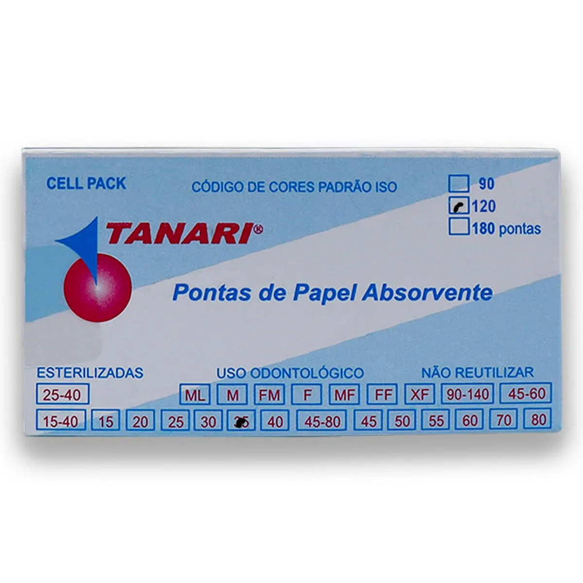 Cone De Papel Absorv Cell Pack Com 120 - Tanari - Cone De Papel Absorv Cell Pack 35 Com 120 - Tanari
