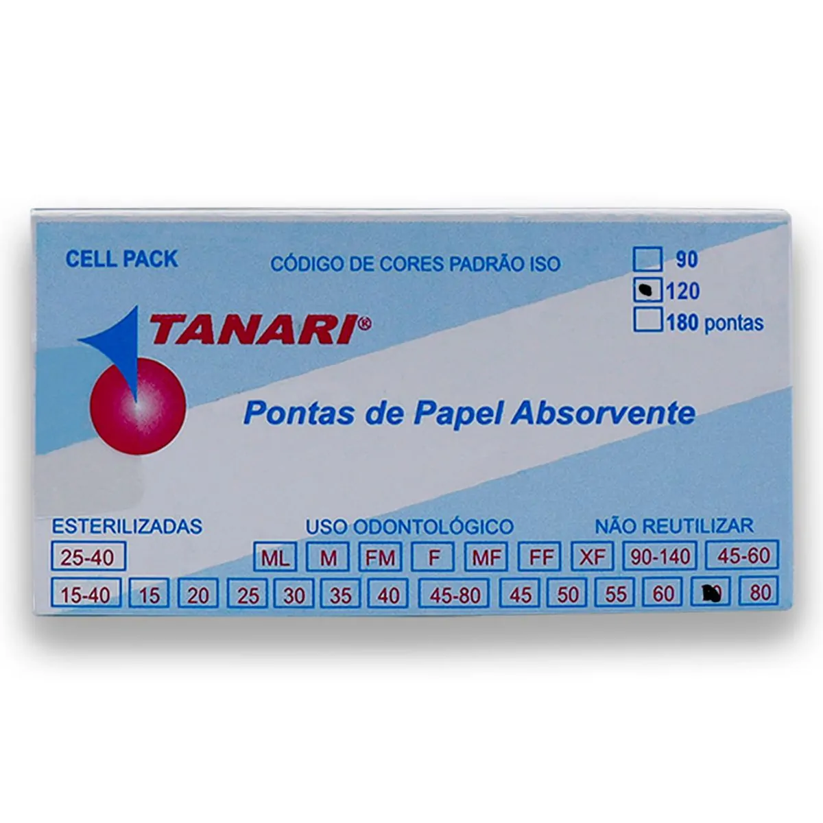 Cone De Papel Absorv Cell Pack Com 120 - Tanari - Cone De Papel Absorv Cell Pack 70 Com 120 - Tanari