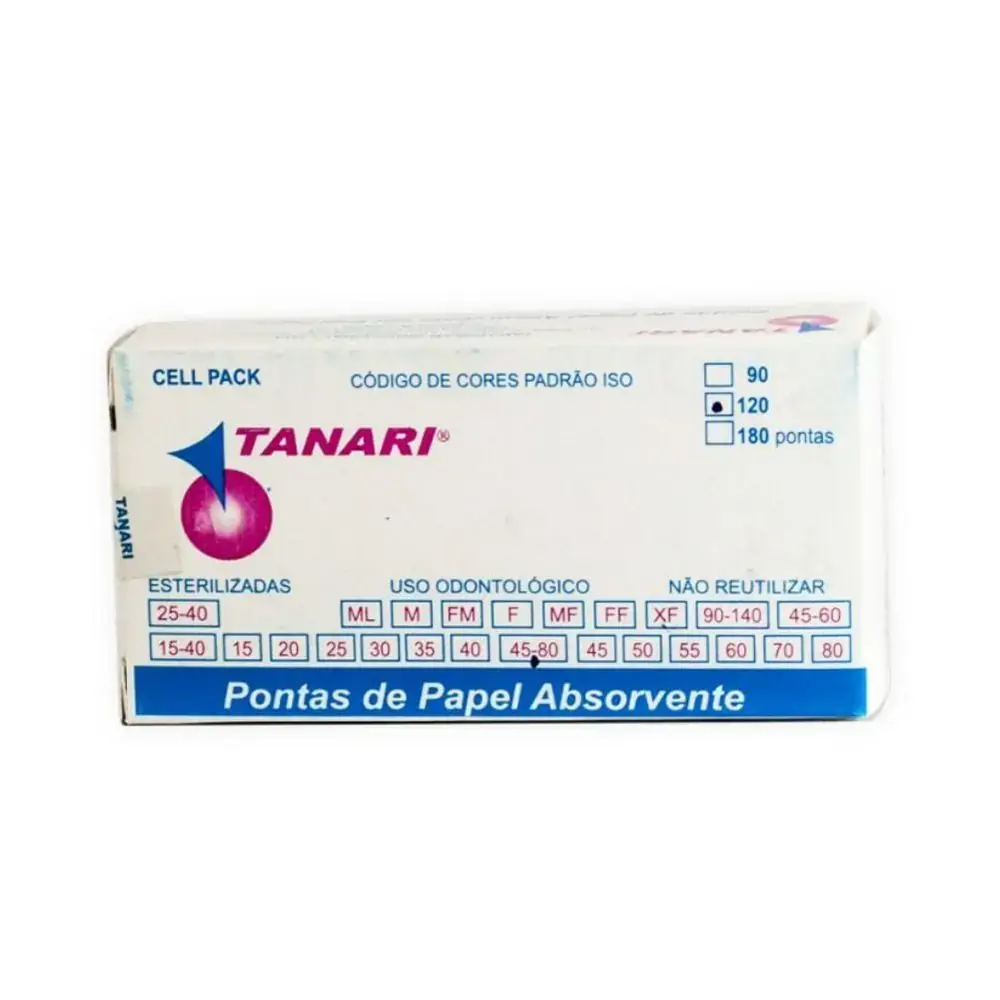 Ponta de Papel Absorvente Estéril Cell Pack - Tanari - 25.6712