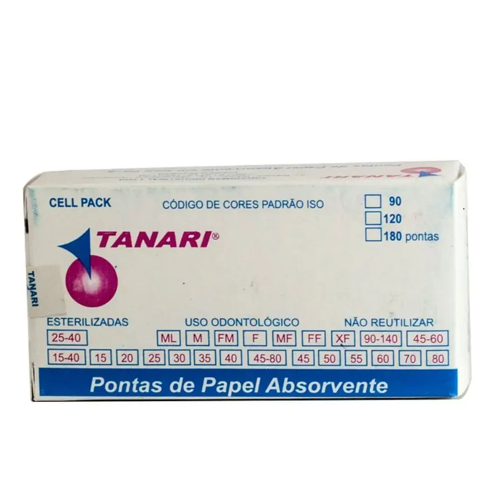 Pontas De Papel Absorvente Cell Pack Estéril 120 Un. Tanari M