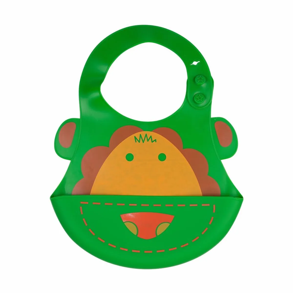 Babador Silicone Leao Verde