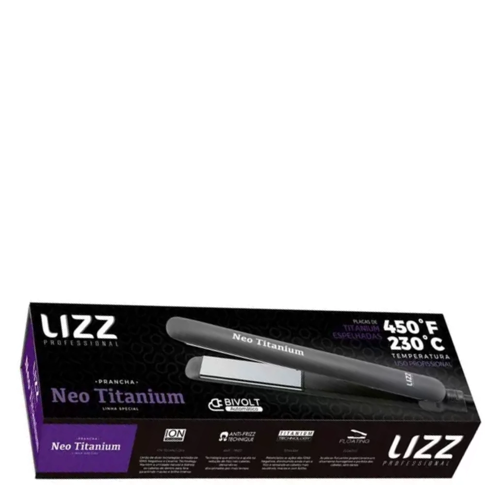 Prancha/chapa Lizz Neo Titanium Cinza Bivolt 1un