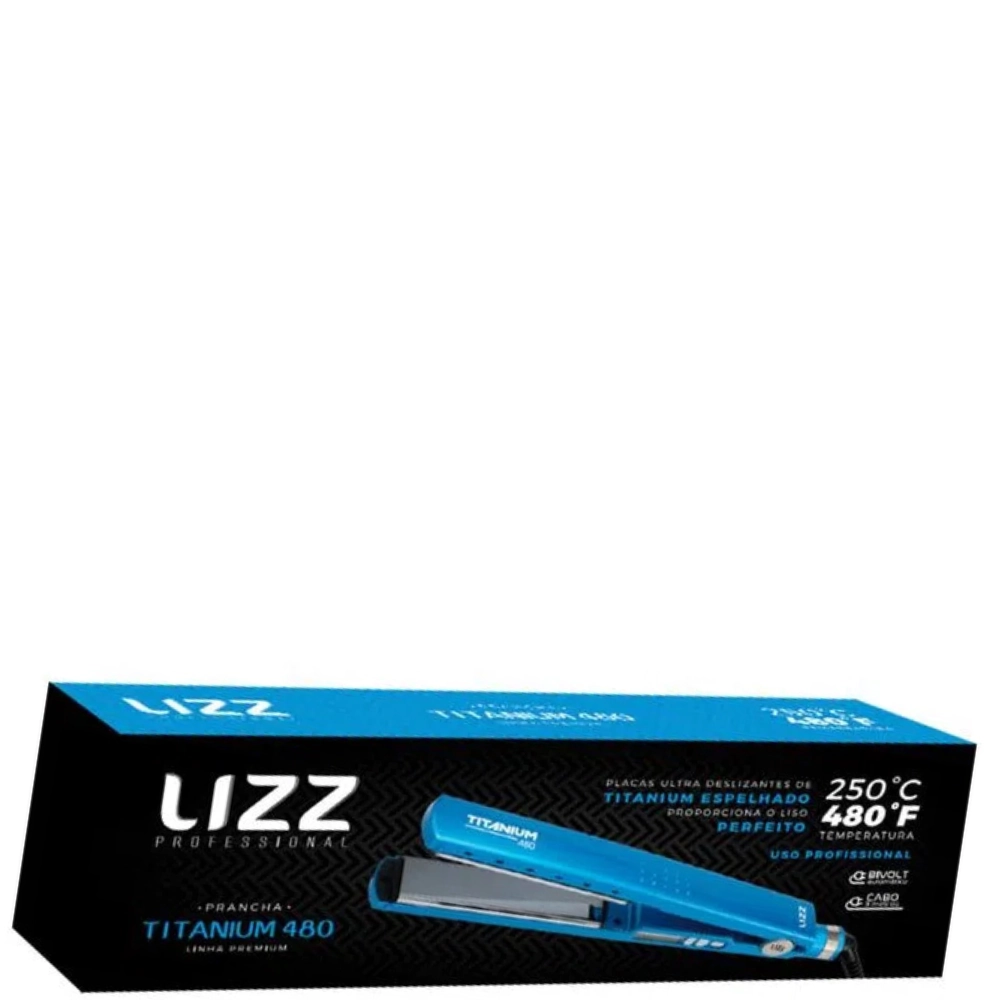 Prancha/chapa Lizz Titanium 480f 250c Bivolt 1un