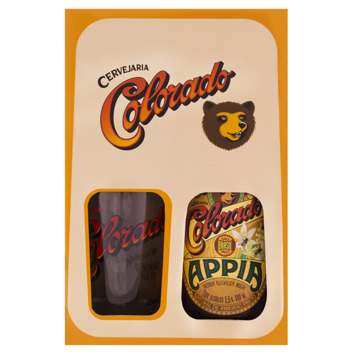 Kit Copo Cerveja Weiss Appia Colorado 600ml