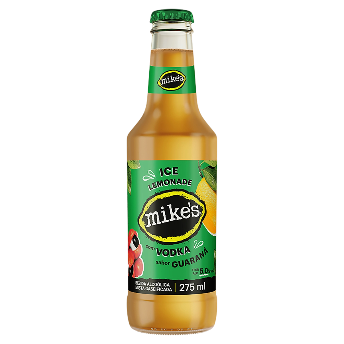 Bebida Mista Alcoólica Guaraná Mikes Ice Lemonade Garrafa 275ml