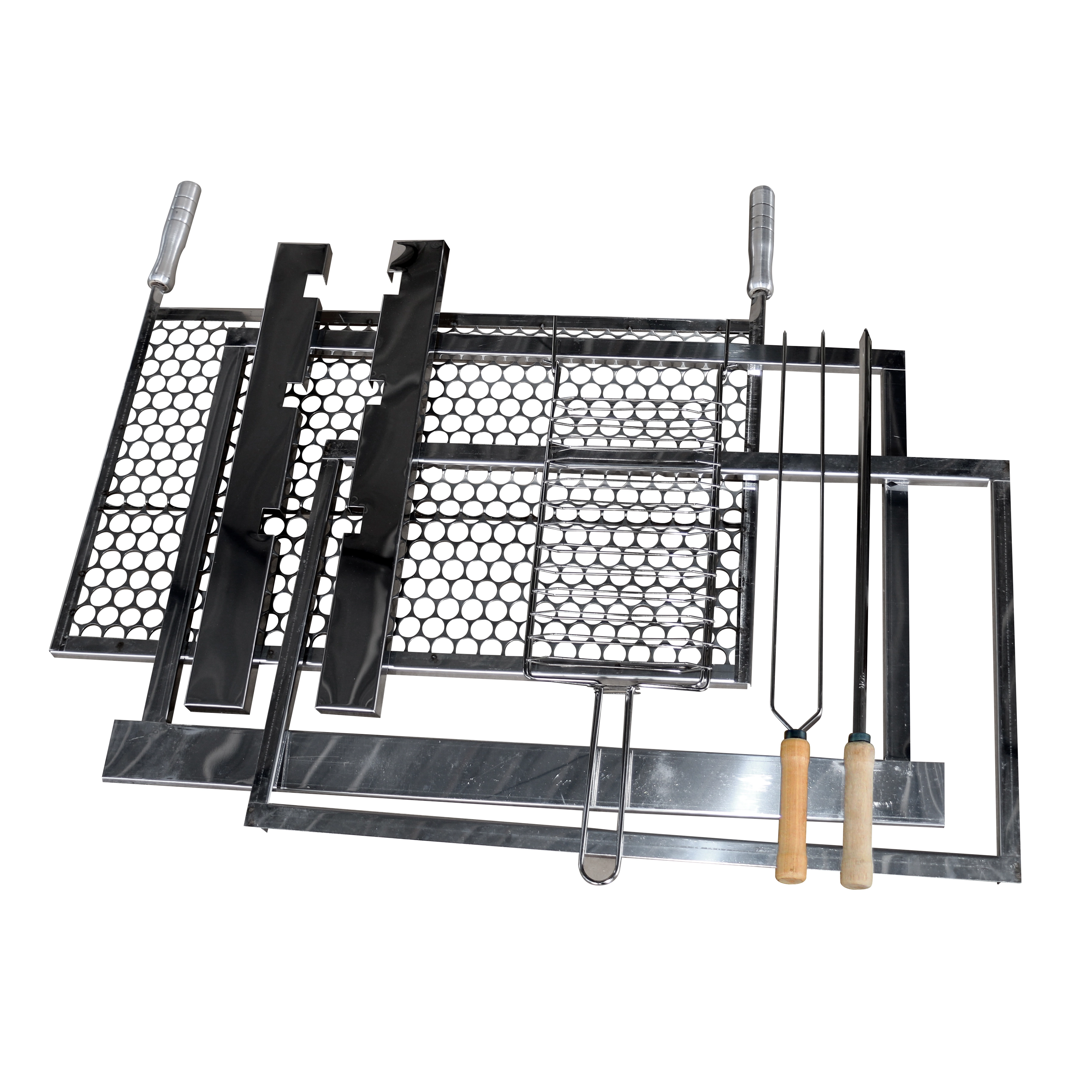 Kit Inox Grande Aço Inox 75cmx10cm Fortal