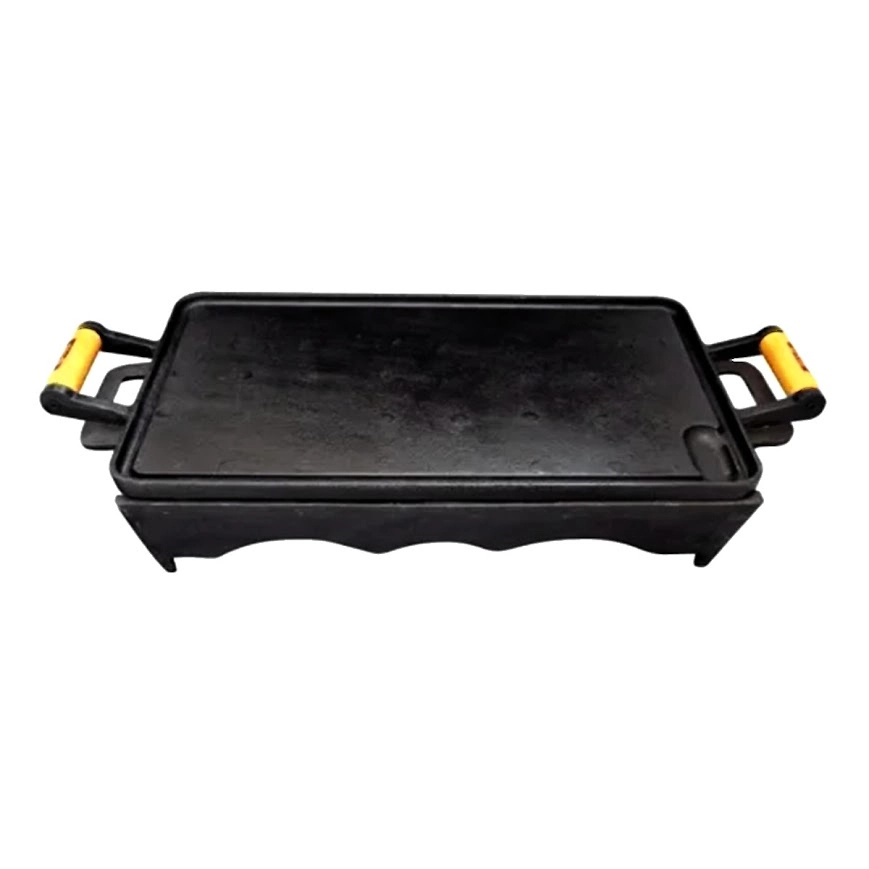 Bifeteira 25x45 Rechaud Com 02 Porta Álcool - Completa