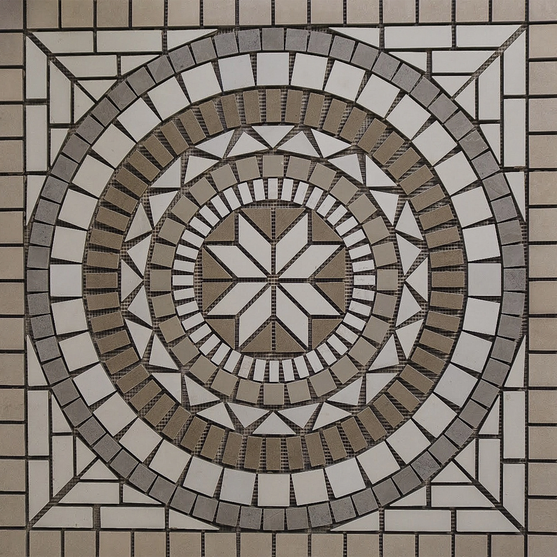 Mosaico Rosone 11C 82x82cm Anticatto