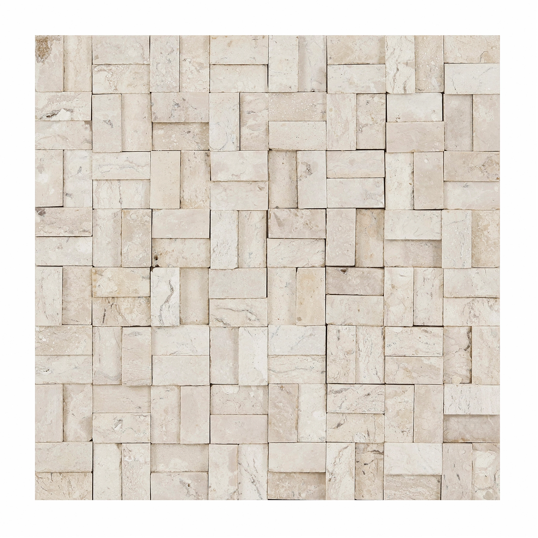 Mosaico Pedra 30x30cm Mármore Bege Anticatto