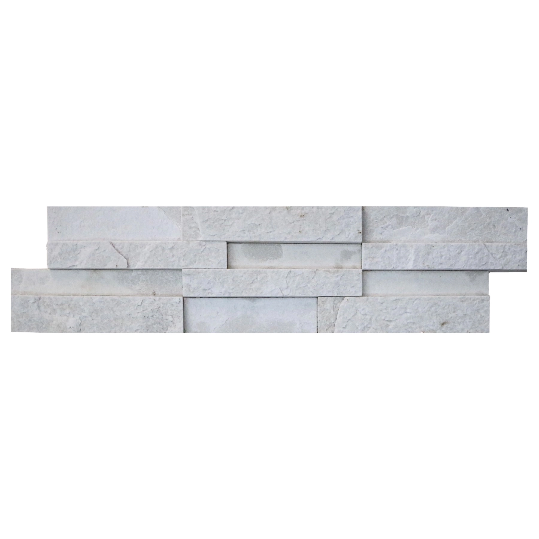 Mosaico Pedra Quartzo Branco 15x60cm Anticatto