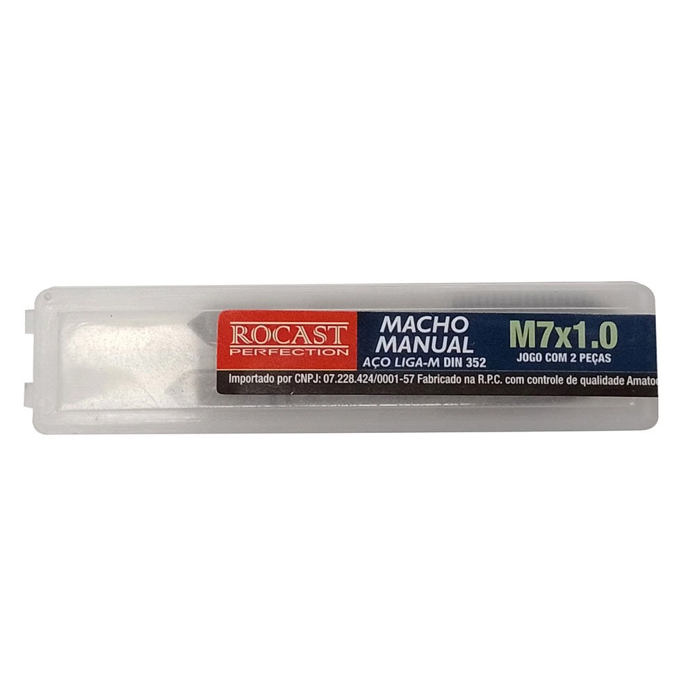 Macho Manual Seriado M7x1.0 Aço Liga Ws Jogo 2 Peças Rocast