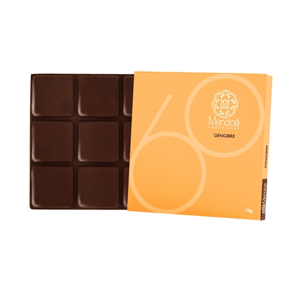 Chocolate Mendoa 60 De Cacau Com Gengibre 75g