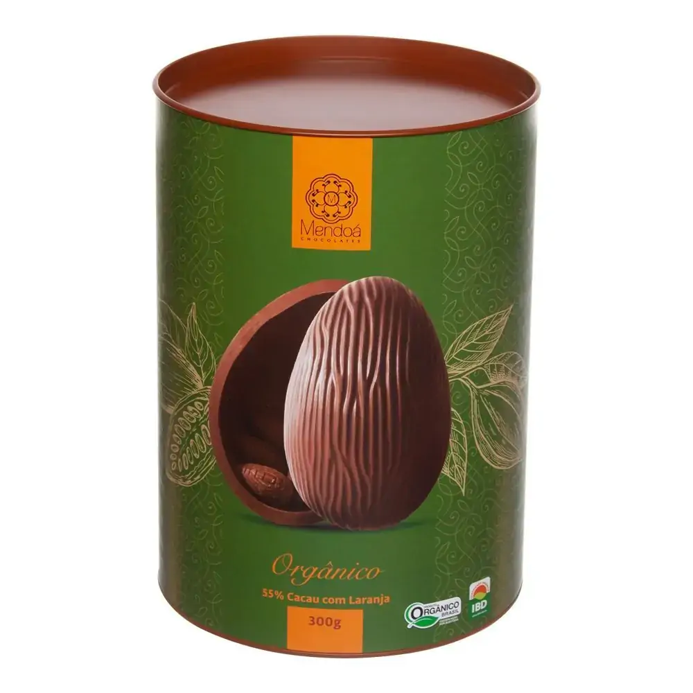 Ovo Pascoa Mendoa 55 Cacau Org C/laranja 300g