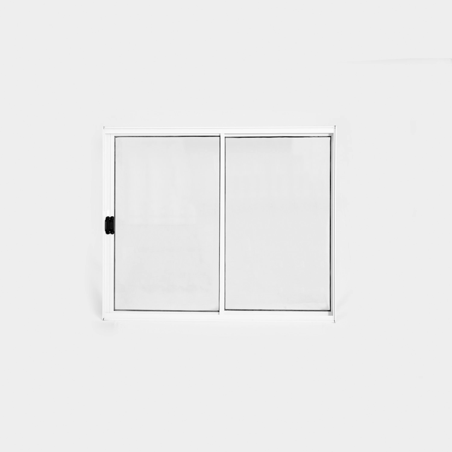 Janela De Alumínio De Correr 100x100cm 2 Folhas Sem Grade Plus Lux Esquadrias Branco