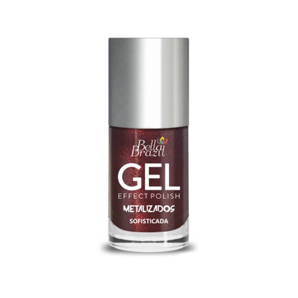 Esmalte Bella Brazil Sofisticada Efeito Gel Metálico 8ml