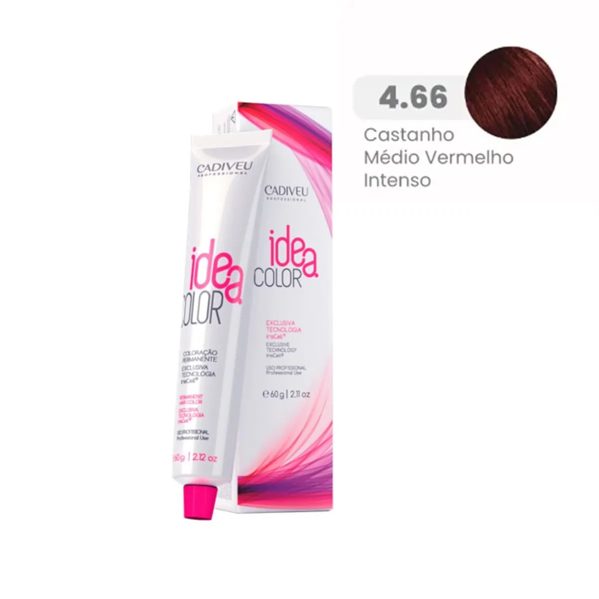 Tinta Idea Color 60g 4.66 Castanho Medio Vermelho Intenso Cadiveu