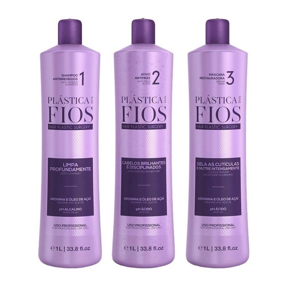 Cadiveu Plastica Dos Fios Kit Sh Masc Antifrizz 3x1000ml