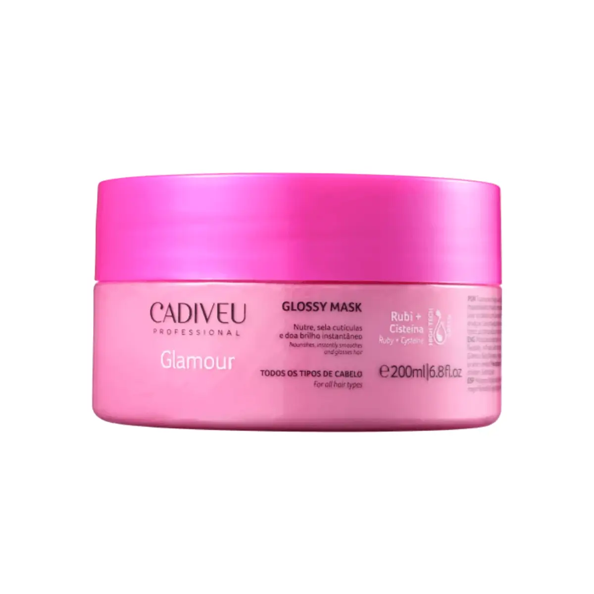 Cadiveu Professional Glamour Rubi Glossy - Máscara Capilar 200ml