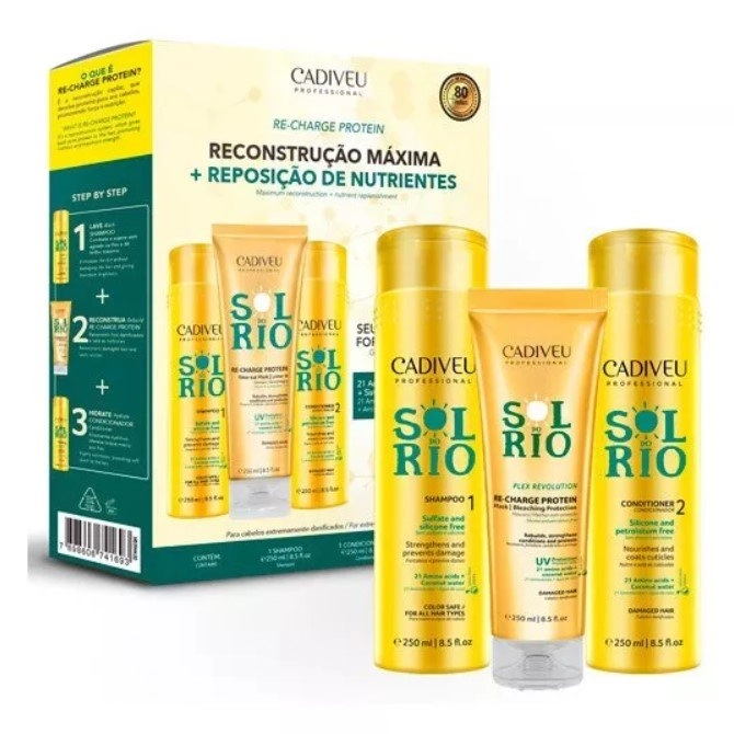 Cadiveu Sol Rio Kit Home Care Sh Cond Re Charge