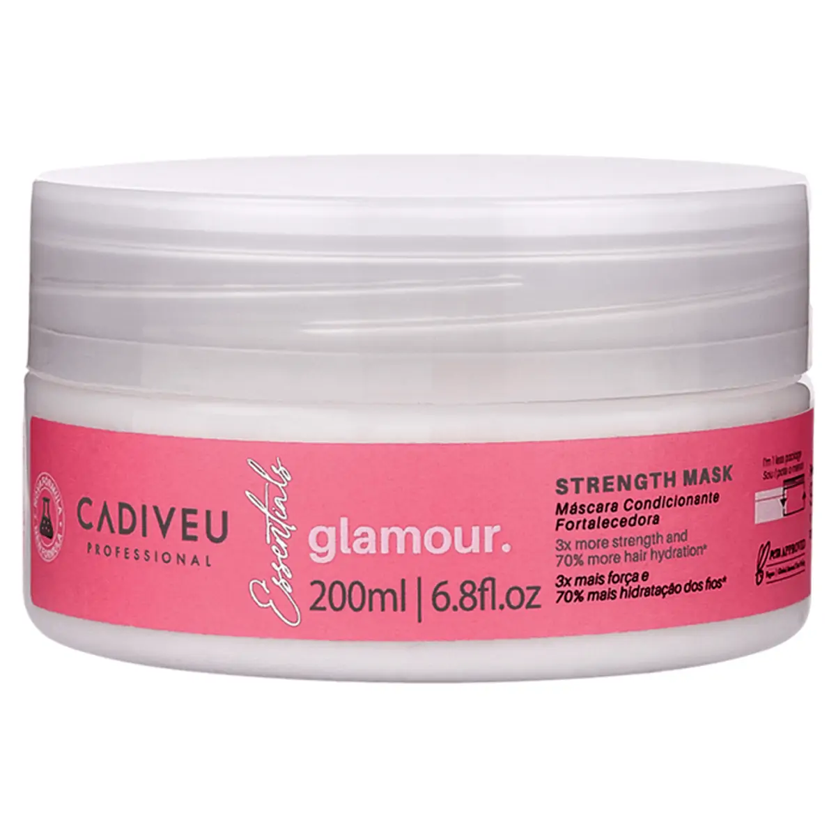Máscara Condicionante Fortalecedora Cadiveu Essentials Glamour Pote 200ml