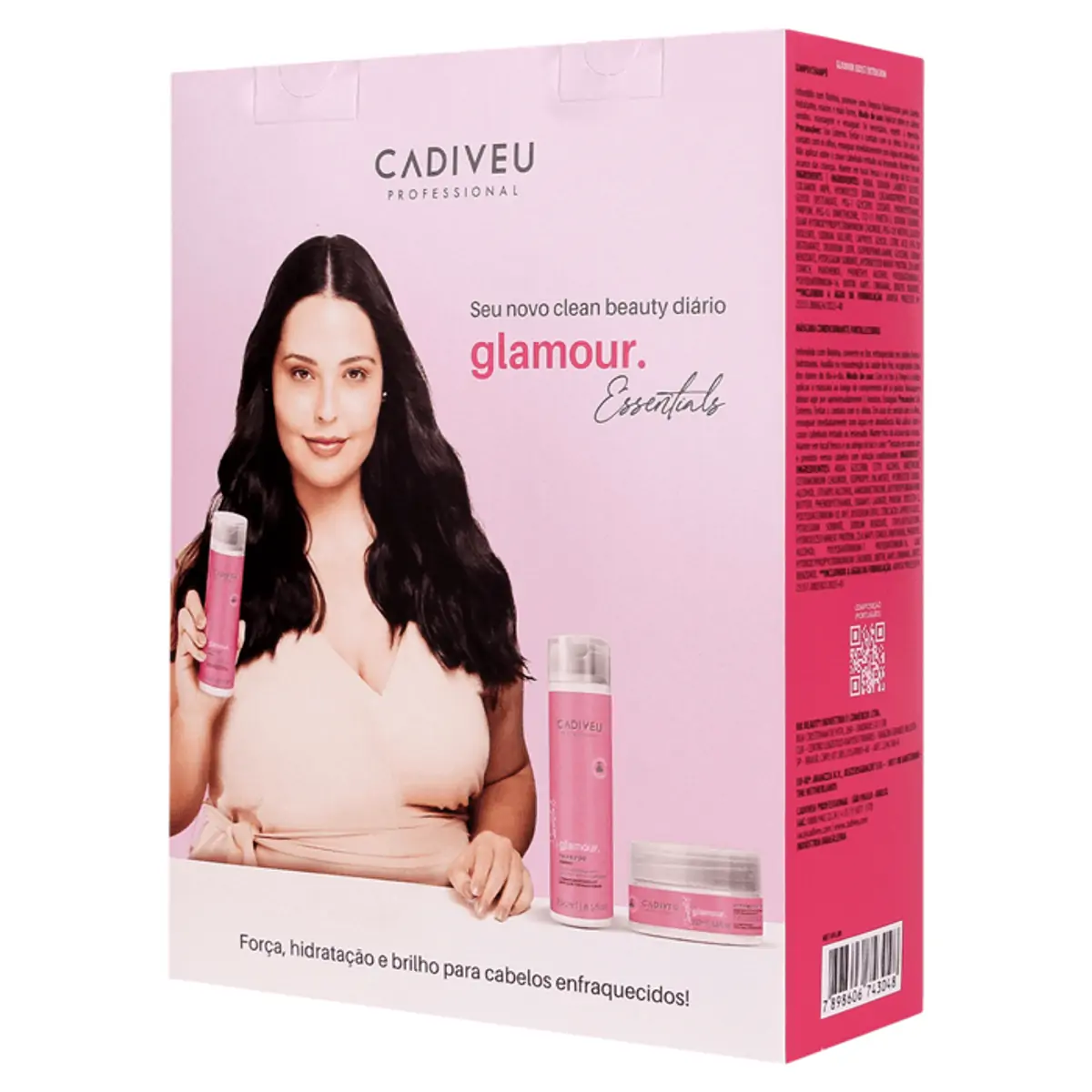 Kit Shampoo 250ml Máscara De Tratamento 200ml Cadiveu Essentials Glamour