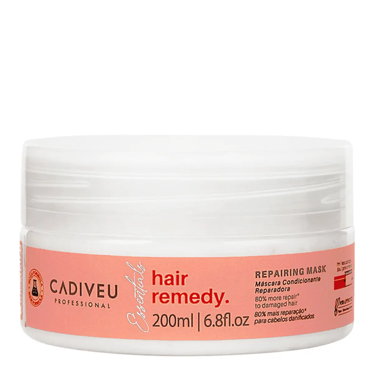 Máscara Condicionante Reparadora Cadiveu Professional Essentials Hair Remedy Pote 200ml