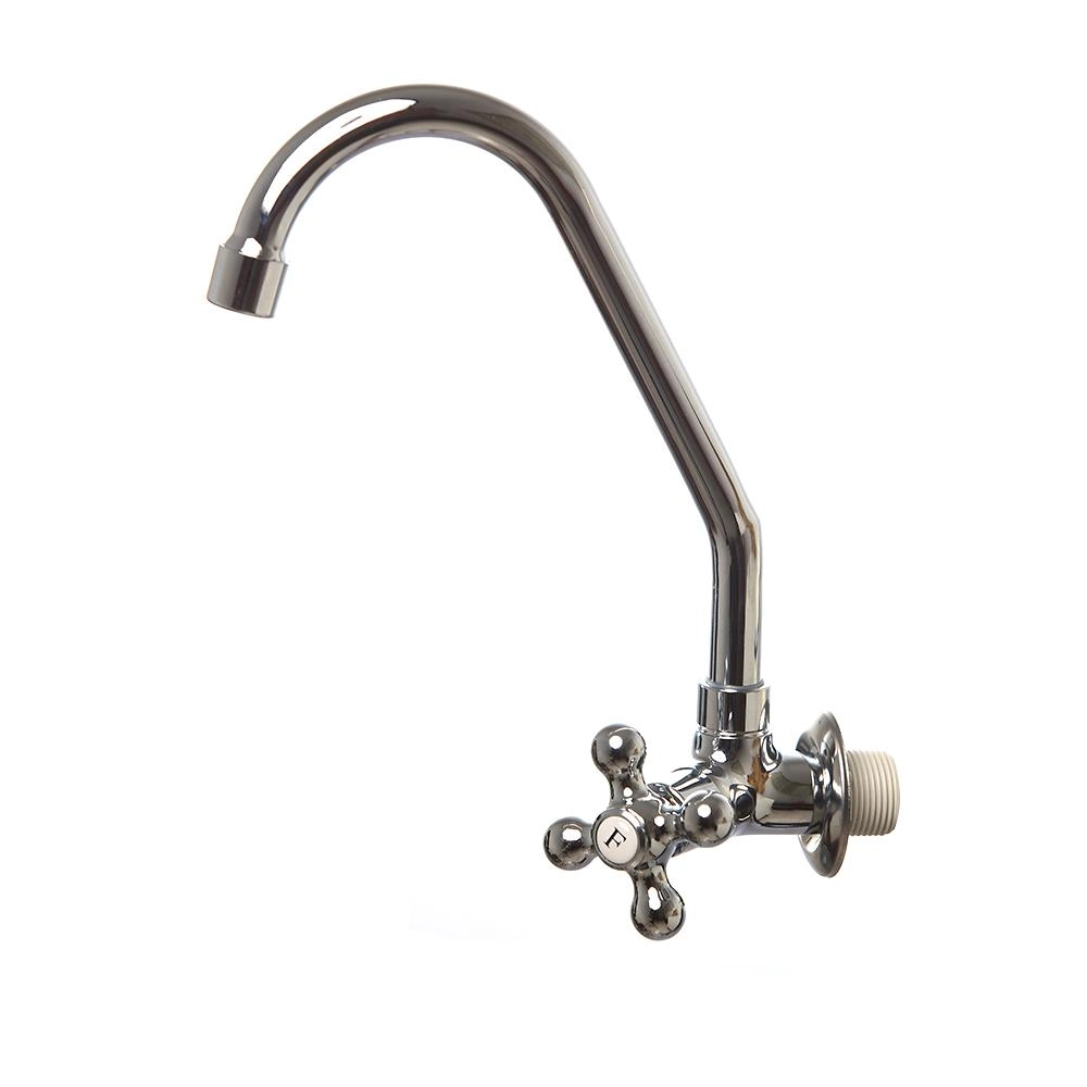 Torneira Para Cozinha 1168 Metal Cromado C-52 Bica Móvel Parede