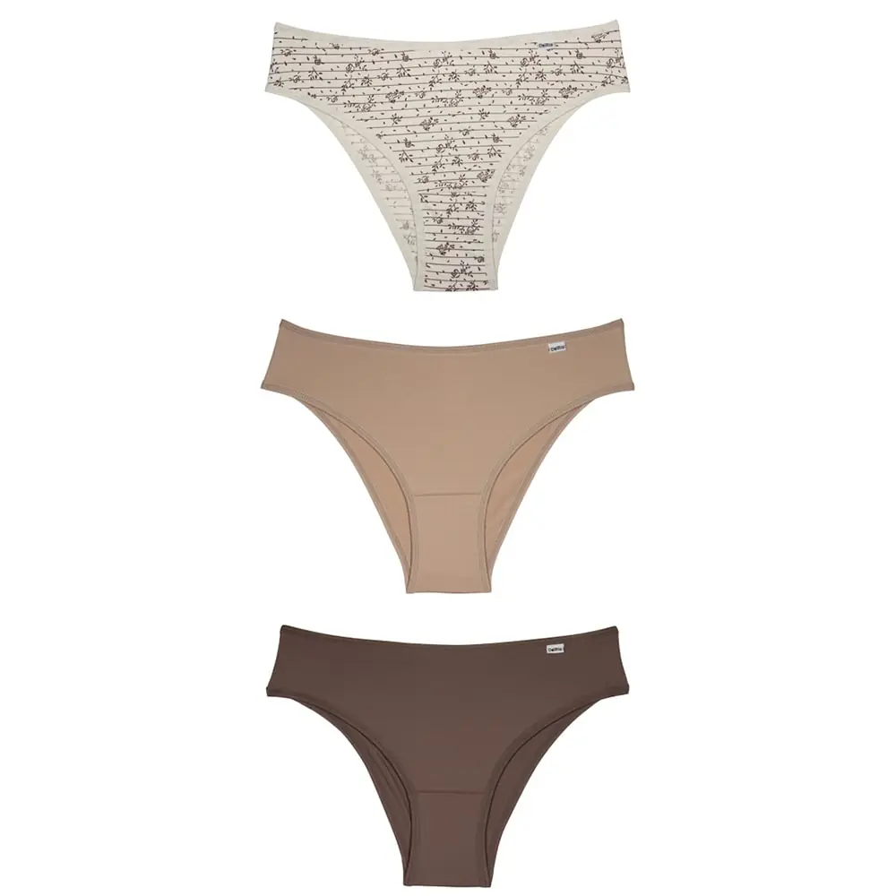 Kit 3 Calcinhas Biquini Trio Fashion Del
