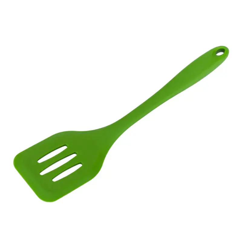 Espátula Perfurada De Silicone Verde