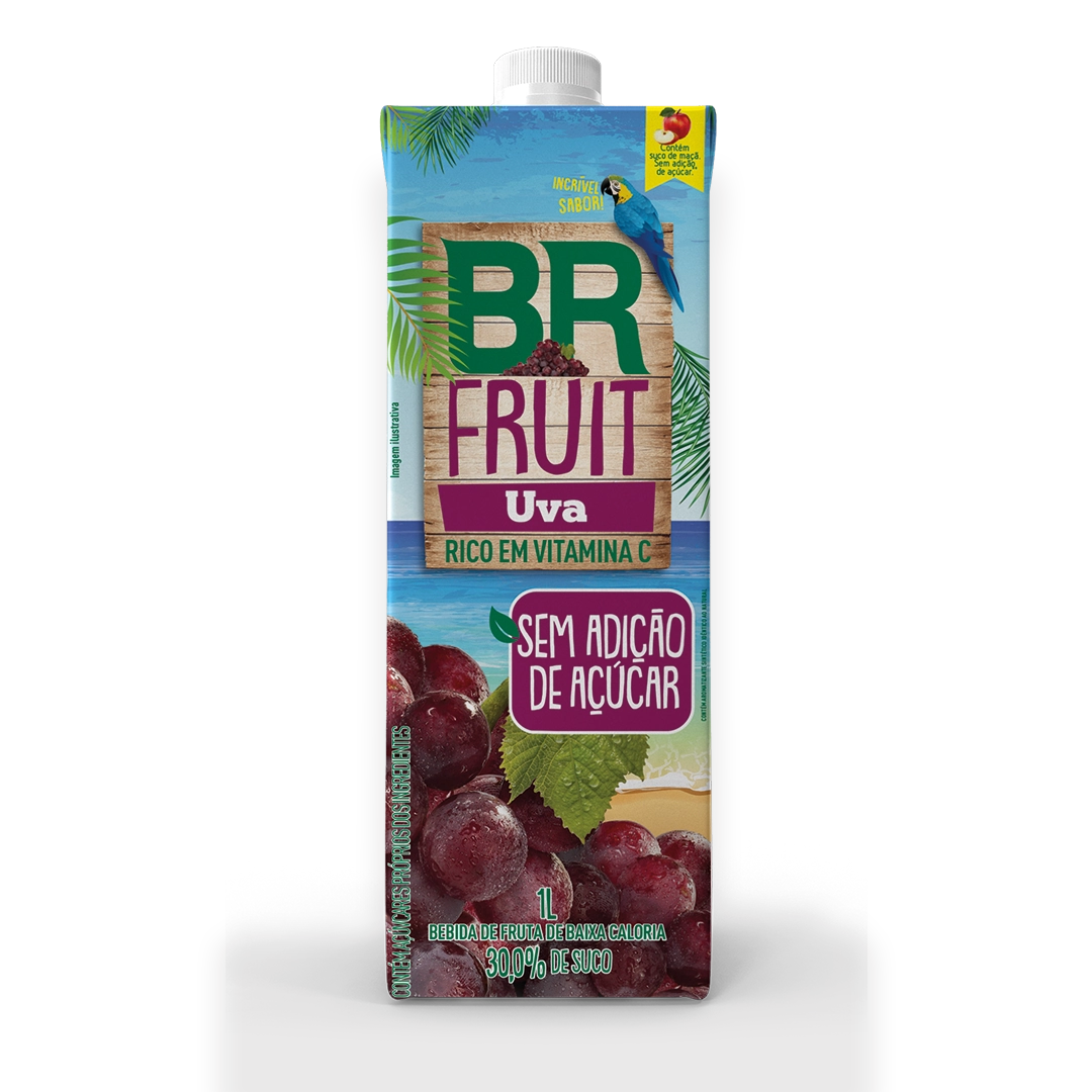 Néctar Misto de Uva e Maçã BR FRUIT 1L