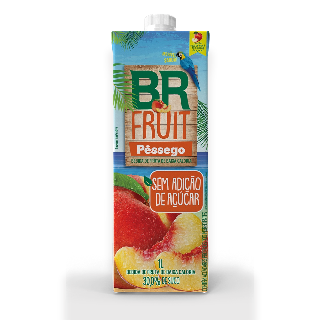 Néctar Misto de Pêssego e Maçã BR FRUIT 1L