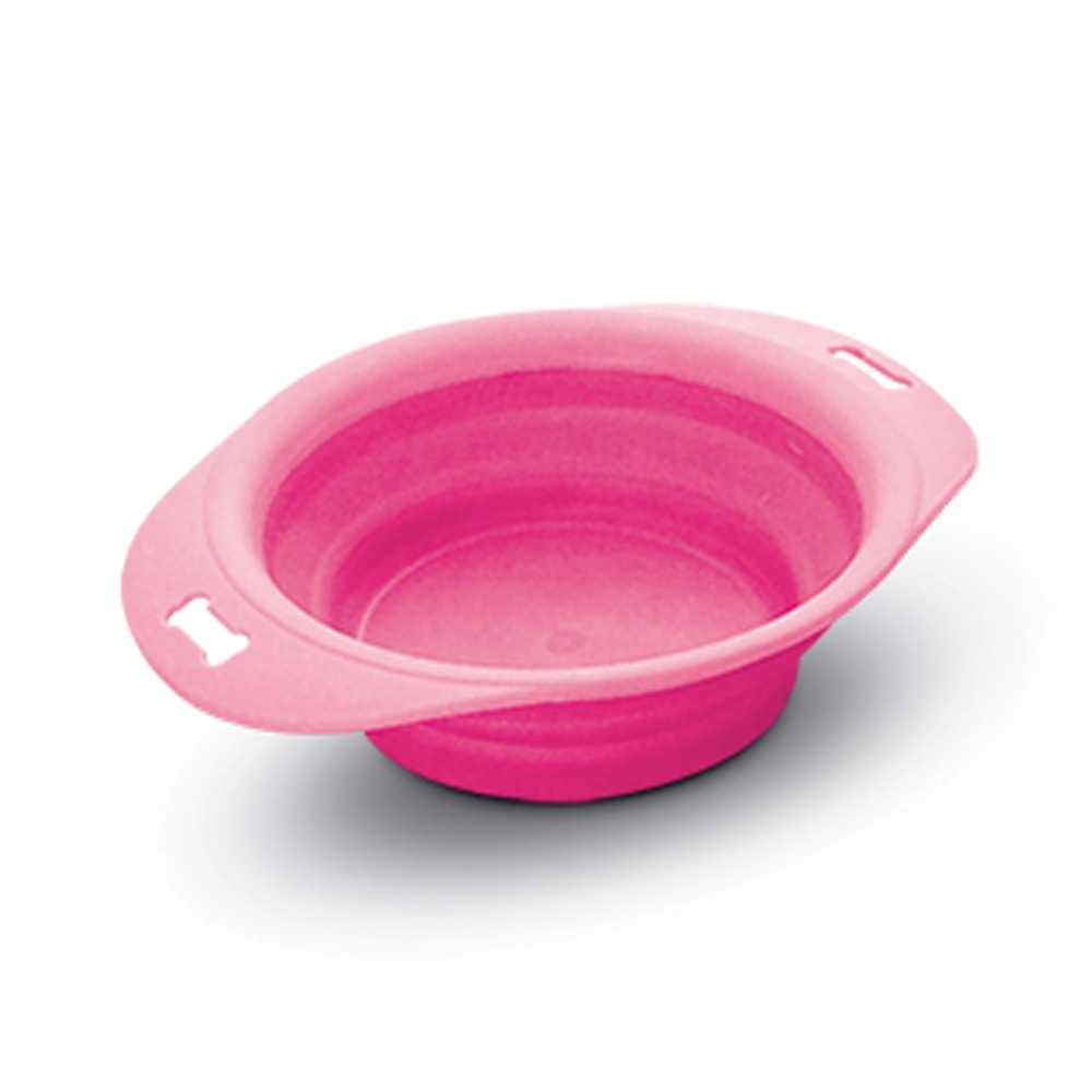 Comedouro Silicone Retratil Rosa