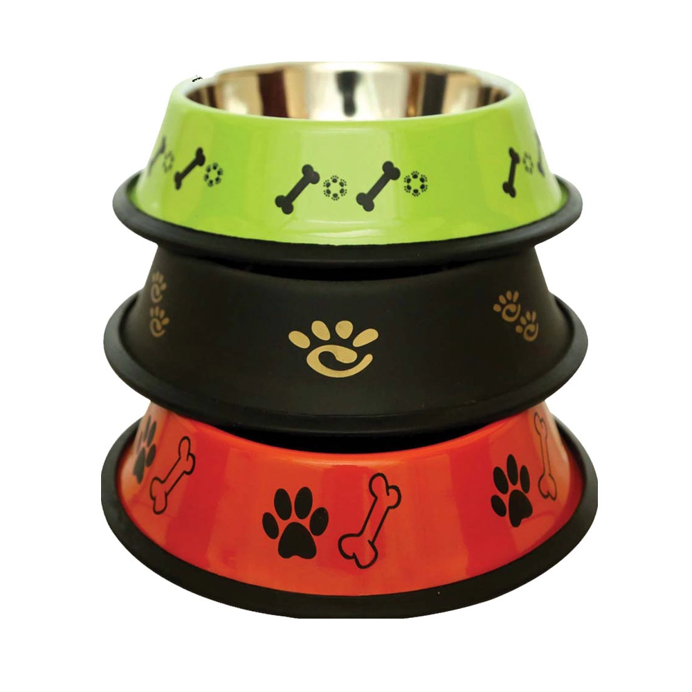 Comedouro Inox Decorado Pantone Gatos Cores Diversas The Pets 240ml