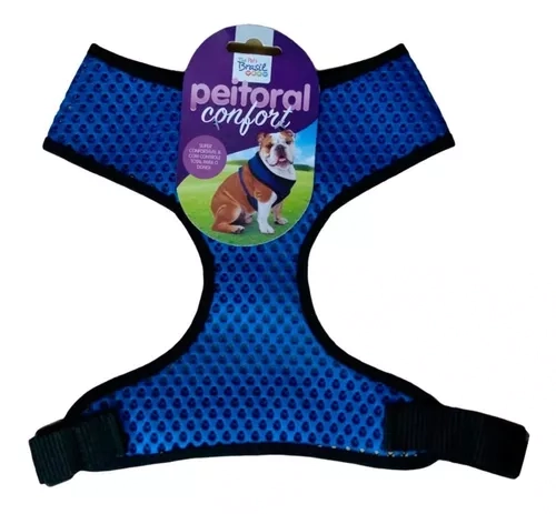 Peitoral Powerpets Grande Comfort Azul