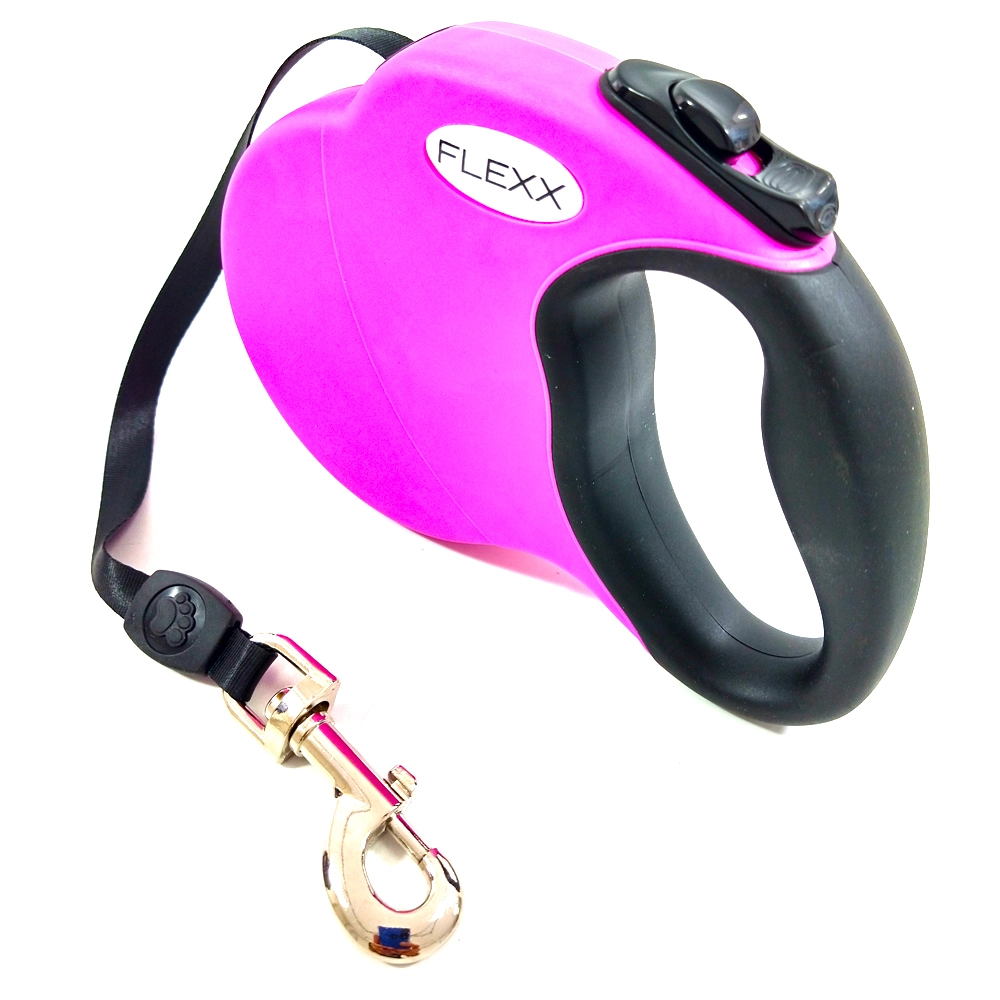 Guia Retrãtil Flexx Grande Rosa The Pets 50kg Un