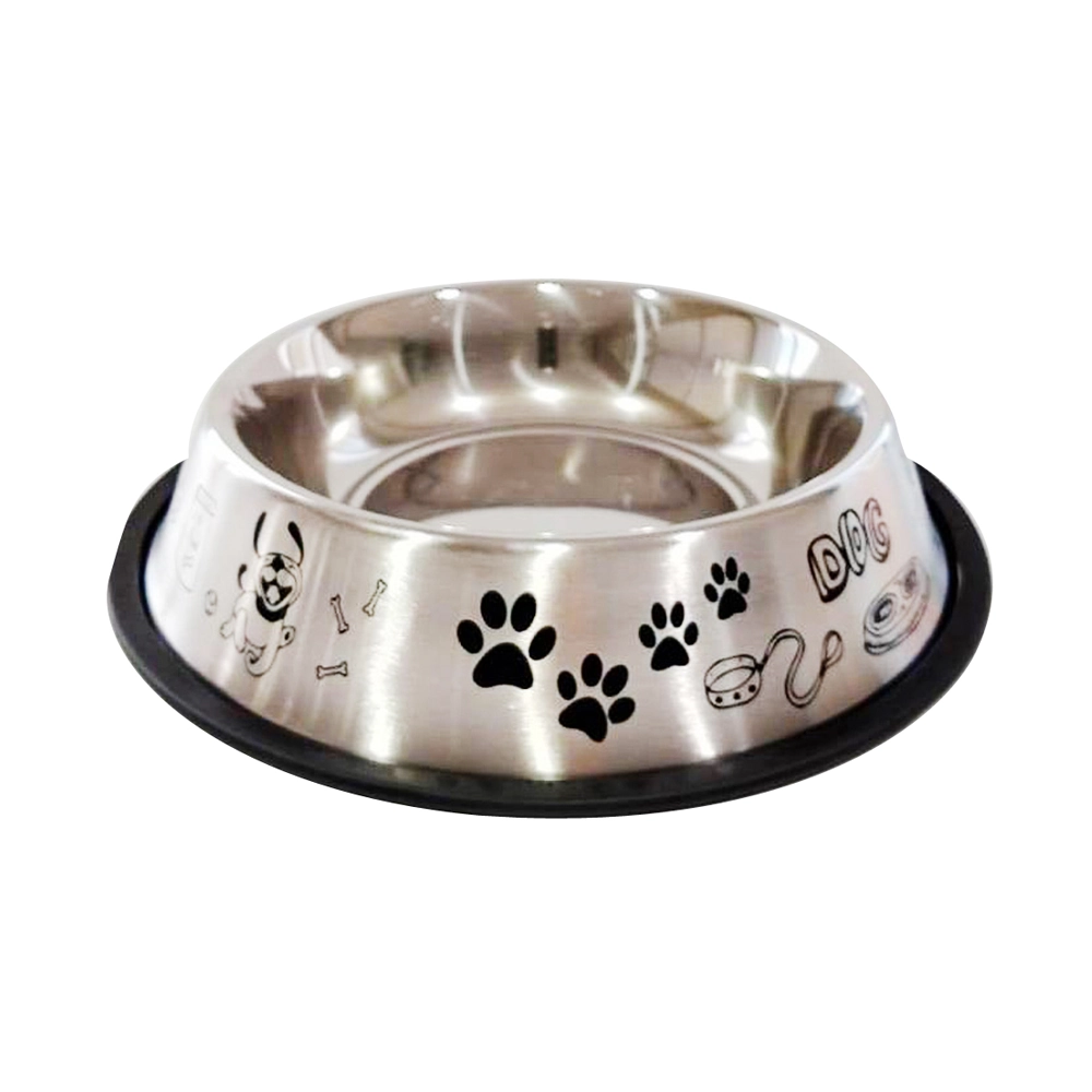 Comedouro Bebedouro Cães e Gatos Inox Anti-Derrapante 1100ML
