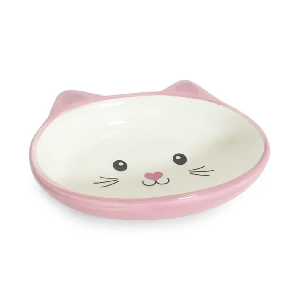 The Pets Comedouro Porcelana Gato Duplo Azul 11194
