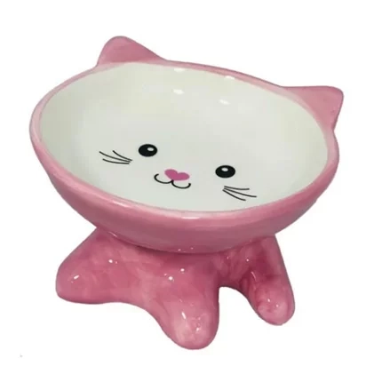 Comed Porcelana Gato Filh Rosa 250 Ml.