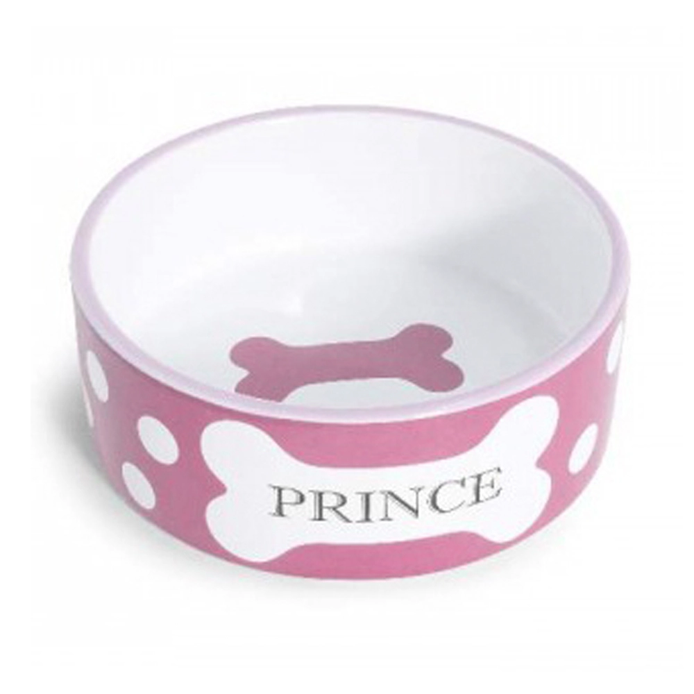 Comedouro Porcelana Princesa Rosa Med 750ml