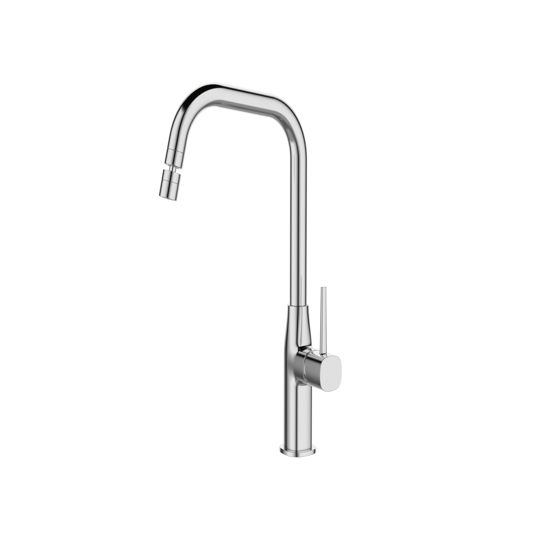 Torneira Monocomando Gourmet de Pia para Cozinha com Bica Alta Articulável Cromado Mônaco Jiwi