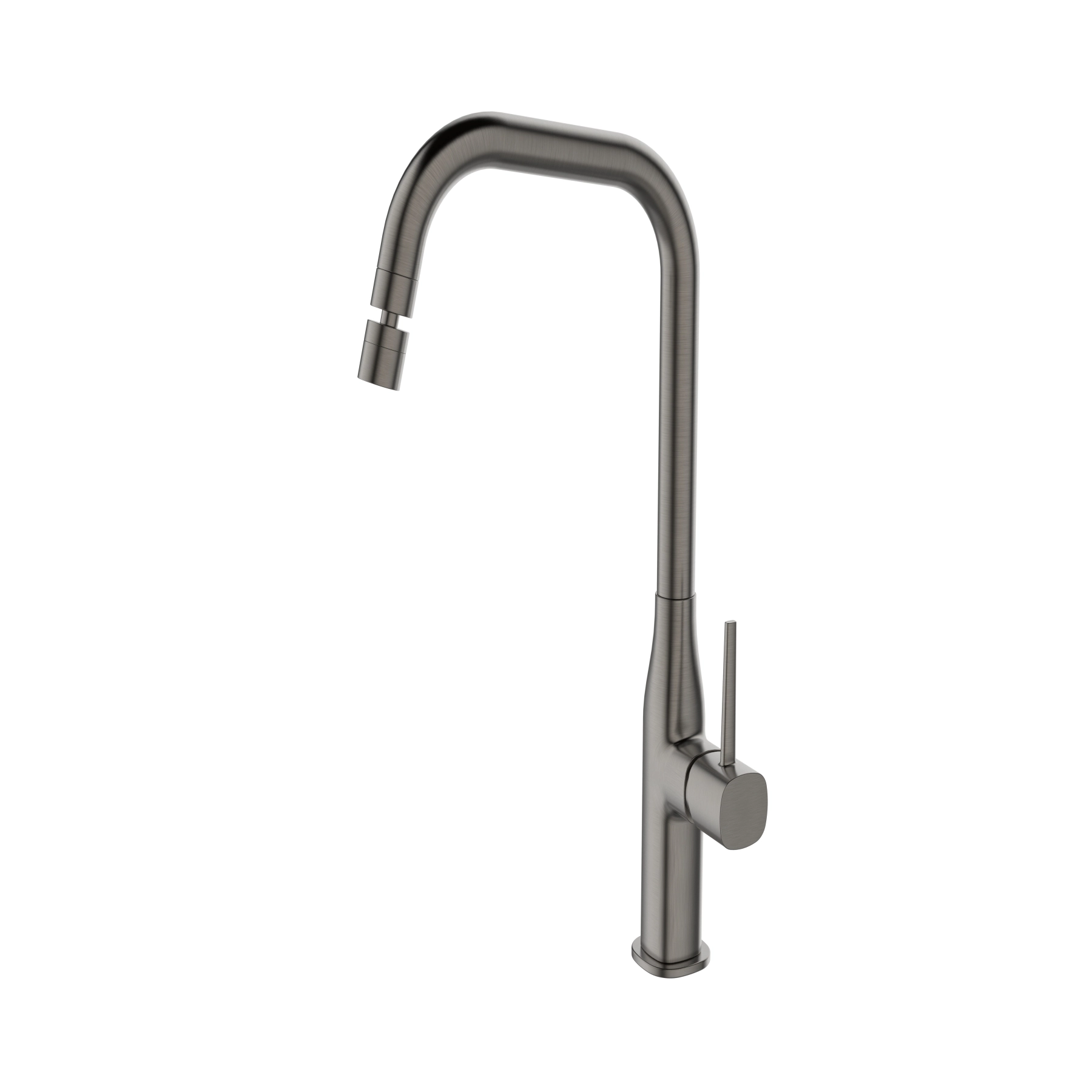 Torneira Monocomando Gourmet de Pia para Cozinha com Bica Alta Articulável Cinza Mônaco Jiwi