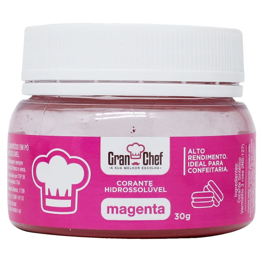 Corante Hidr Po Magenta 30g Gran Chef