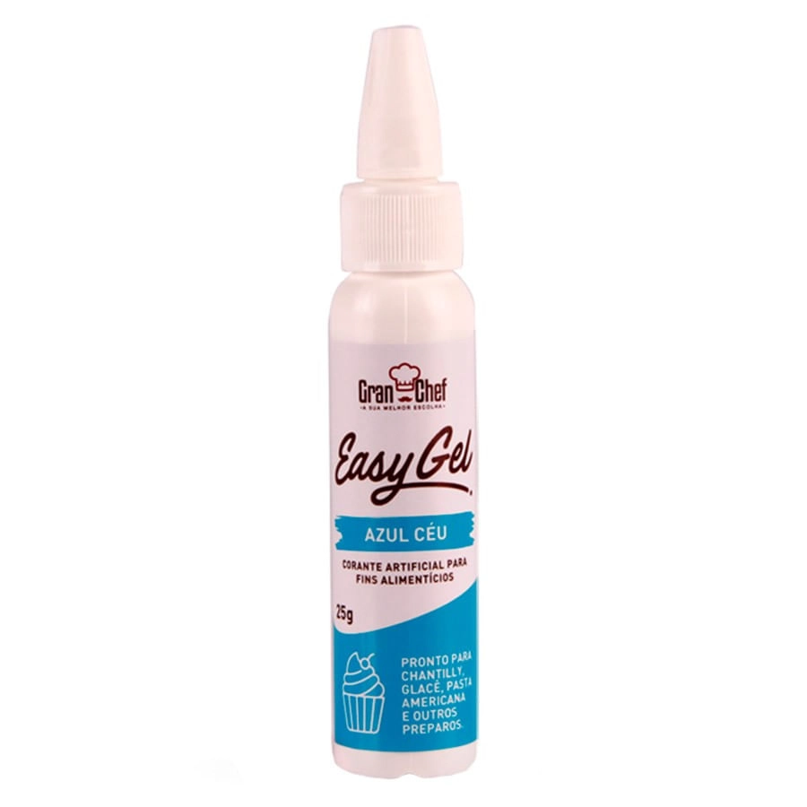 Corante Easy Gel Azul Ceu 25g Gran Chef
