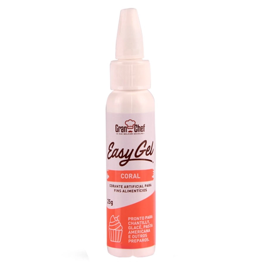 Corante Easy Gel Coral 25g Gran Chef