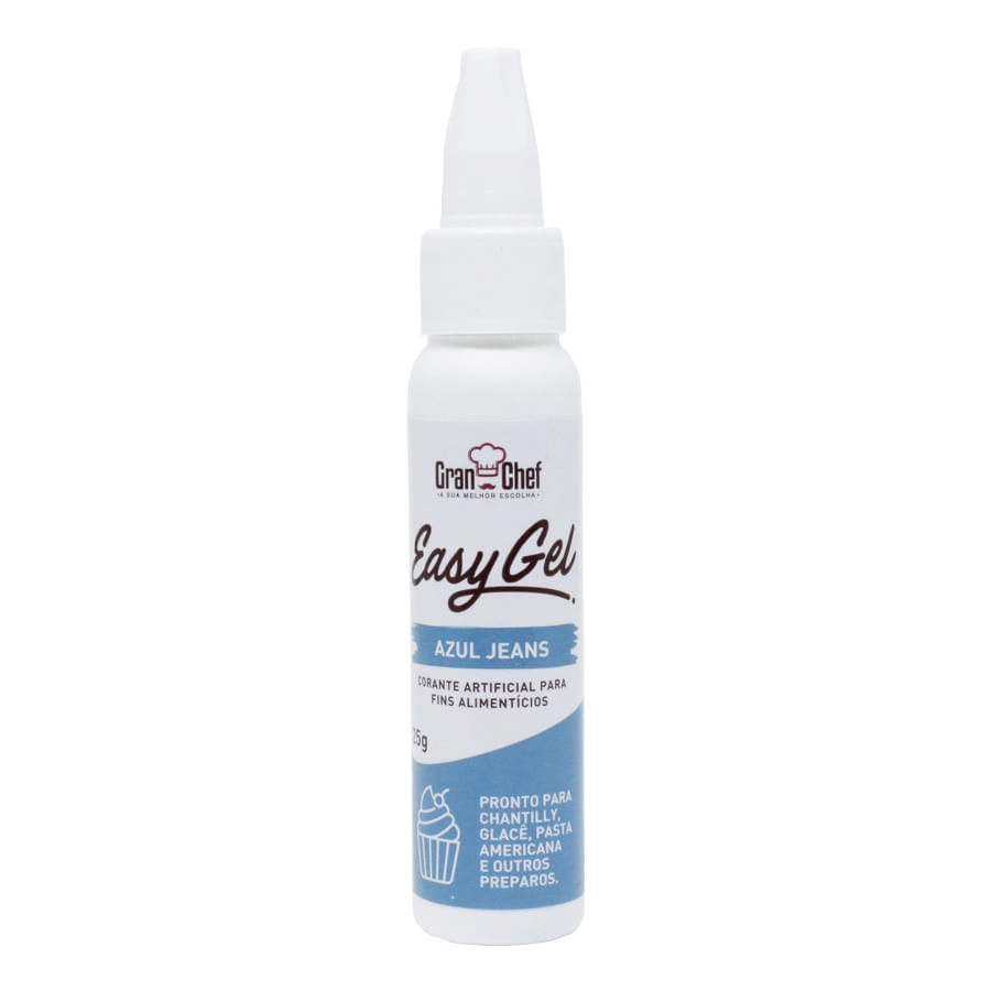 Corante Easy Gel Azul Jeans 25g Gran Chef