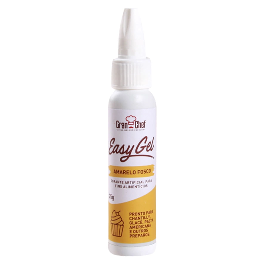 Corante Easy Gel Amar Fosco 25g Gran Chef