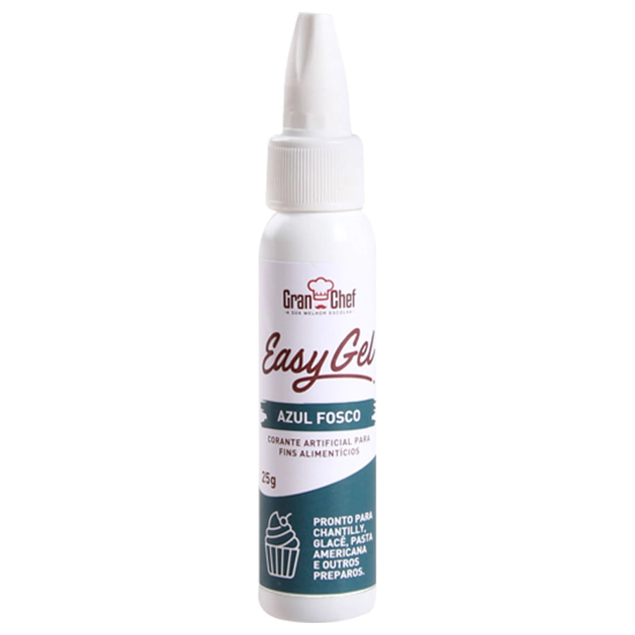 Corante Easy Gel Azul Fosco 25g Gran Chef