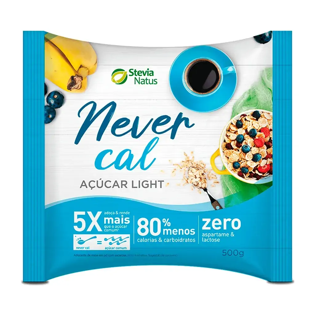 Acucar Light Never Cal 500g Stevia Natus